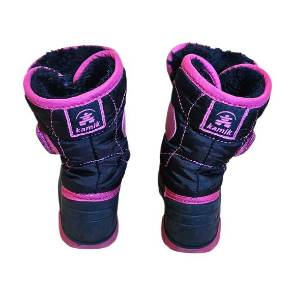 Kamik Snowbug Winter Snow Boots Pink Black Toddler Girl 8 - Picture 4 of 7
